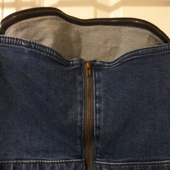 FOREVER 21 strapless tube dark wash denim jumpsuit - Picture 9 of 12